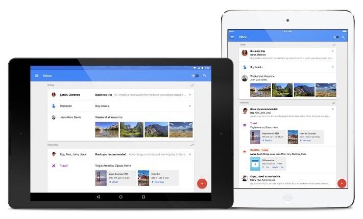 Google представила Inbox для планшетов