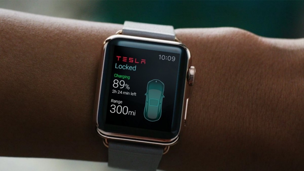Приложение позволит управлять Tesla c помощью Apple Watch